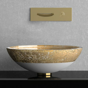 FLARE TECH Ø 44 - Countertop round glass washbasin by Glass Design - view 3